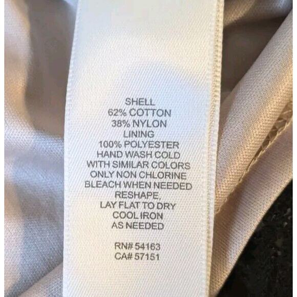 Eliza J Women's Size 6 Shift Dress Black Lace Over Tan - Picture 6 of 8